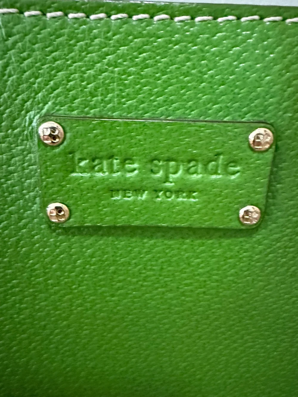 Kate Spade Kelly Green Leather Tote Vintage